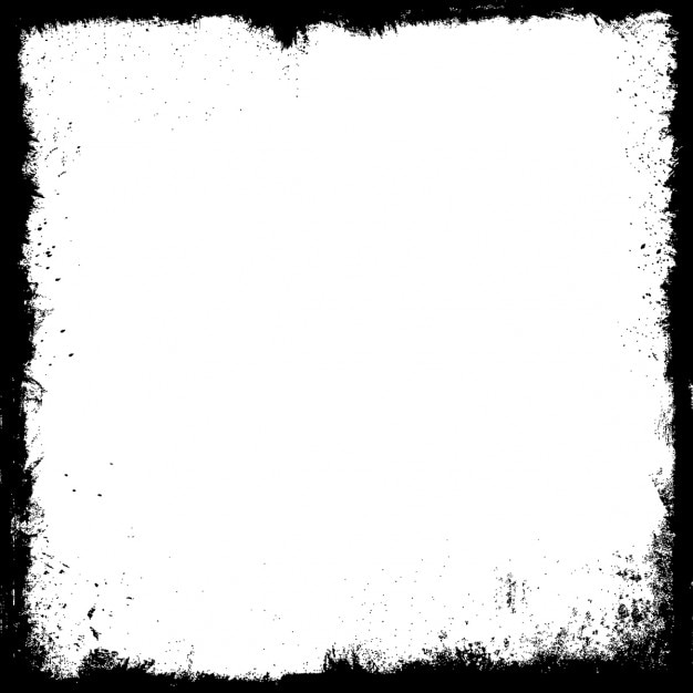 Marco detallado grunge en blanco y negro