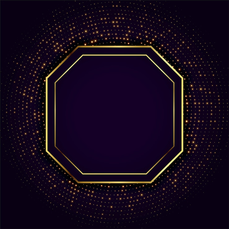 Vector gratuito marco dorado con fondo de partículas de brillo brillo