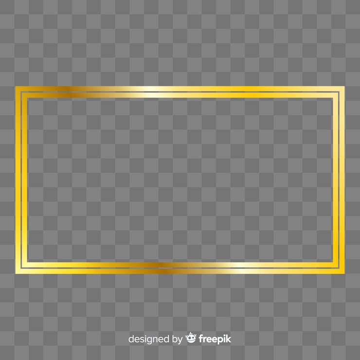 Vector gratuito marco dorado realista