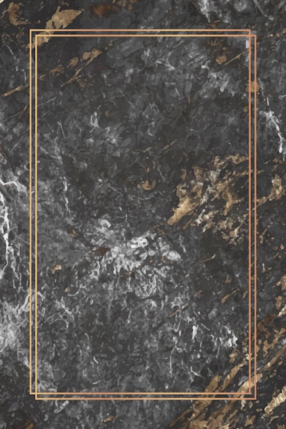 Marco dorado rectangular con fondo de mármol
