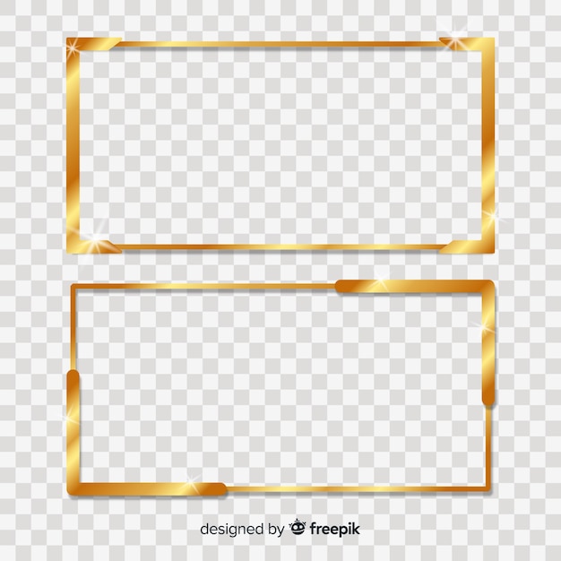 Marco dorado rectangular