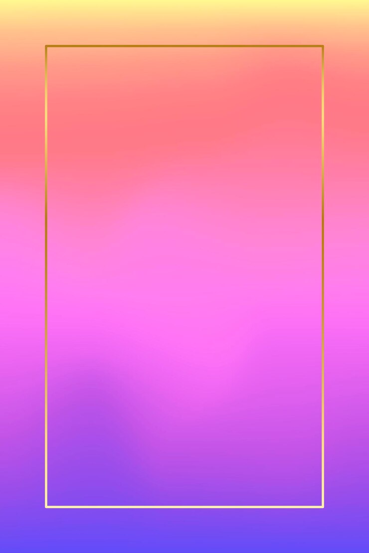 Vector gratuito marco dorado sobre fondo de patrón holográfico rosa y morado