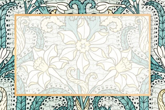 Marco estampado floral vintage