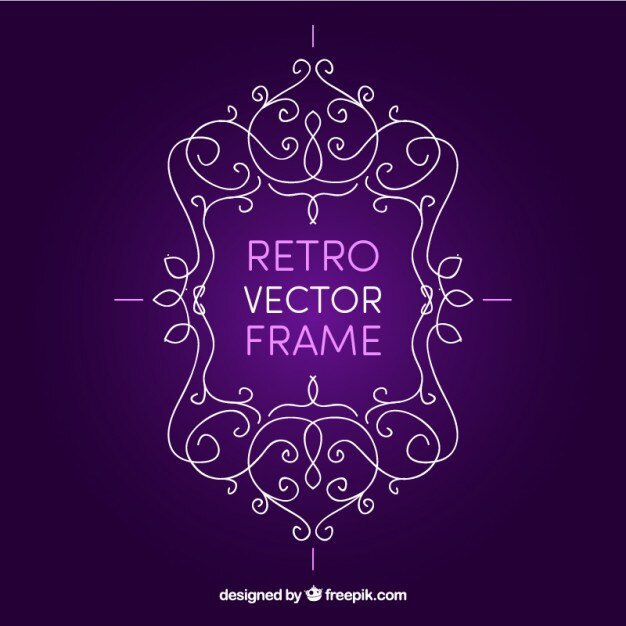 Vector gratuito marco en estilo retro