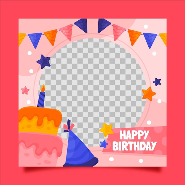 Marco de facebook de cumpleaños festivo