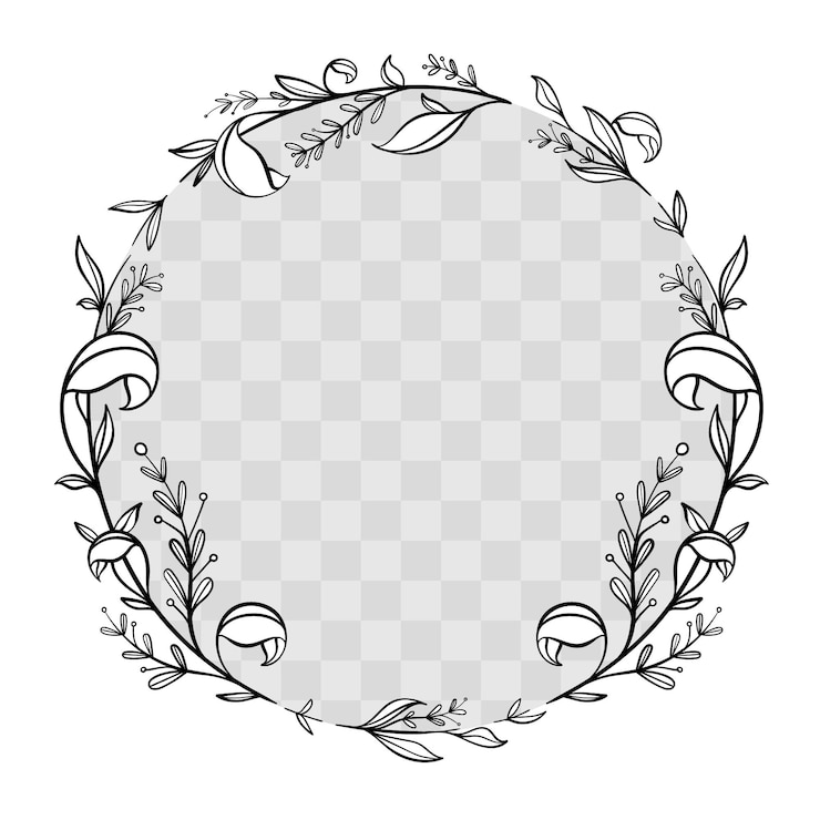 Vector gratuito marco de facebook floral dibujado a mano