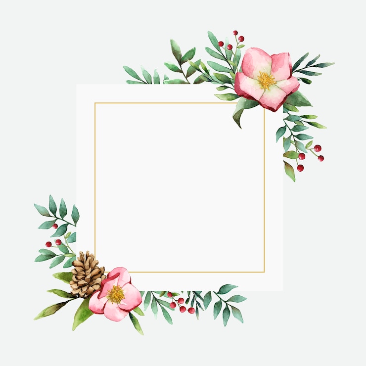 Vector gratuito marco de flor de hellebore pintado por vector de acuarela