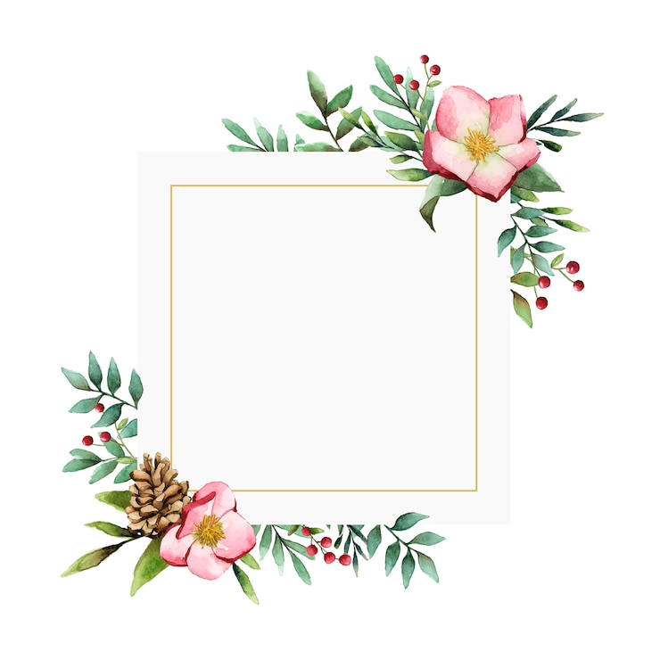 Vector gratuito marco de flor de hellebore pintado por vector de acuarela