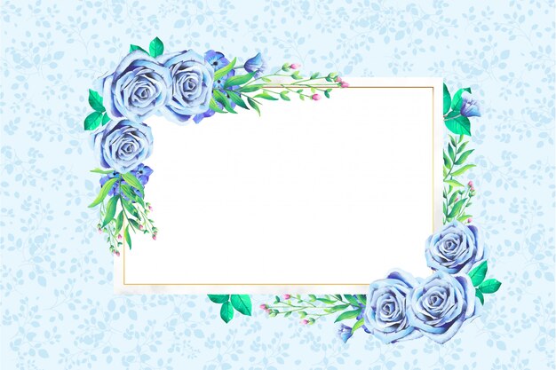 Marco floral acuarela moderna