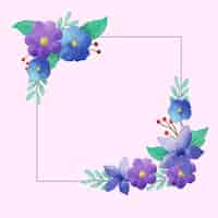 Vector gratuito marco floral acuarela primavera