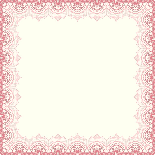 Marco floral cuadrado fino del vector. Elemento decorativo para invitaciones y tarjetas. Elemento de borde
