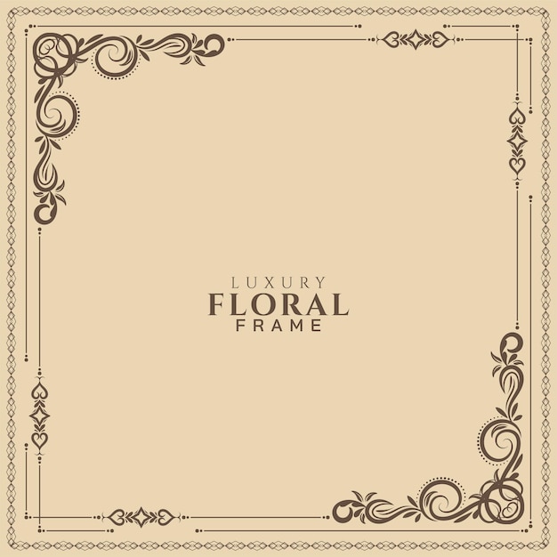 Marco floral decorativo étnico