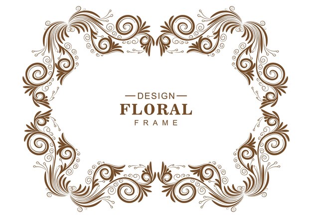 Marco floral decorativo ornamental