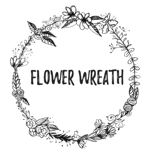 Vector gratuito marco floral, dibujado a mano