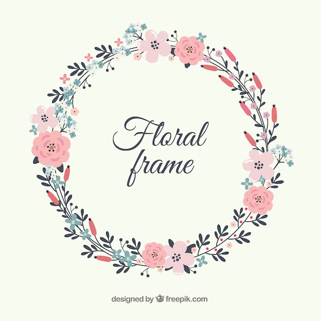 Marco floral con diferentes especies