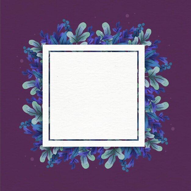 Marco floral con espacio en blanco