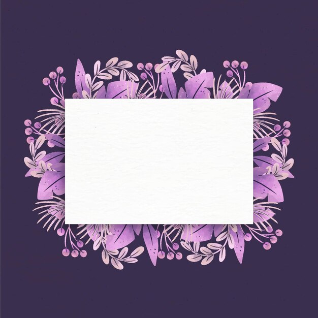 Marco floral con espacio vacío