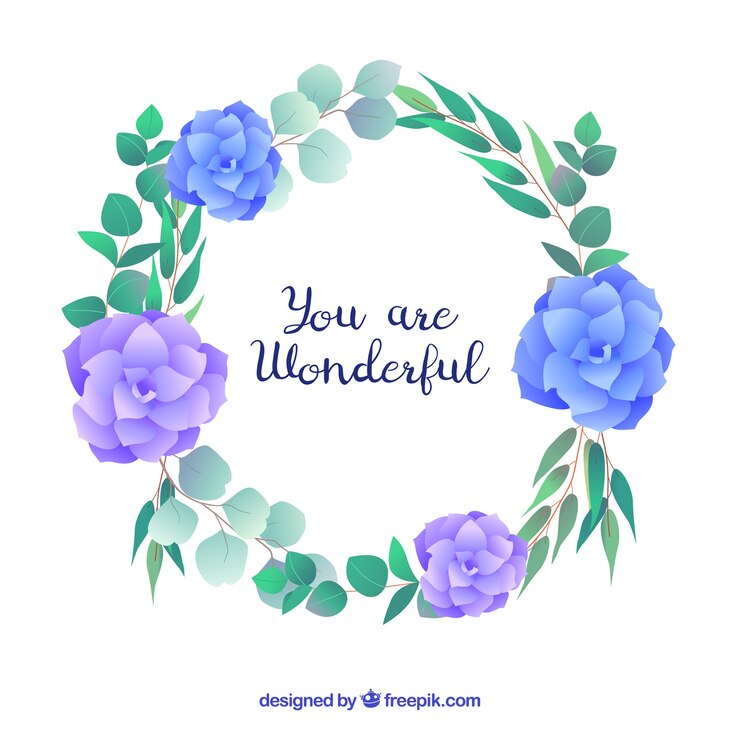 Vector gratuito marco floral en estilo plano