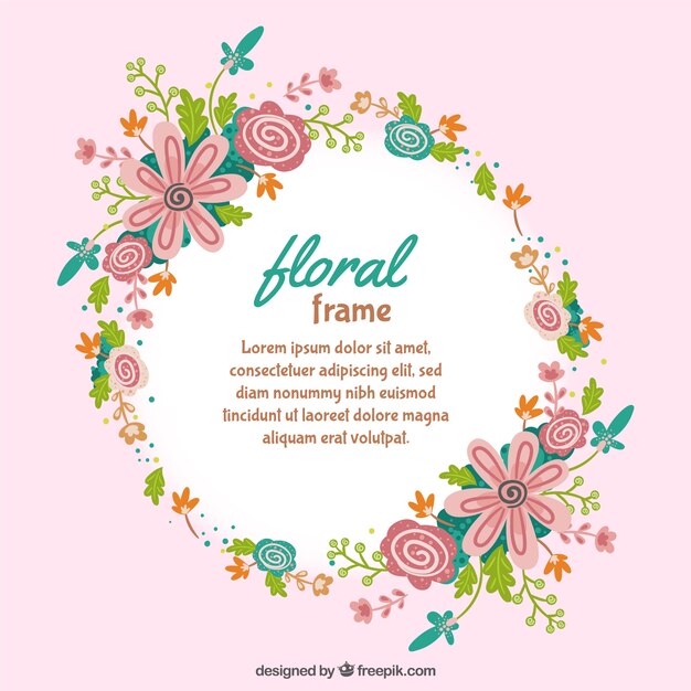 Marco  floral lindo