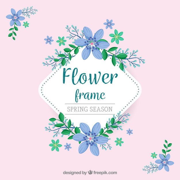 Marco floral de primavera