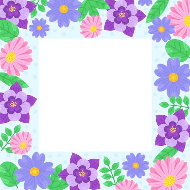 Vector gratuito marco floral de primavera