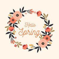 Vector gratuito marco floral de primavera