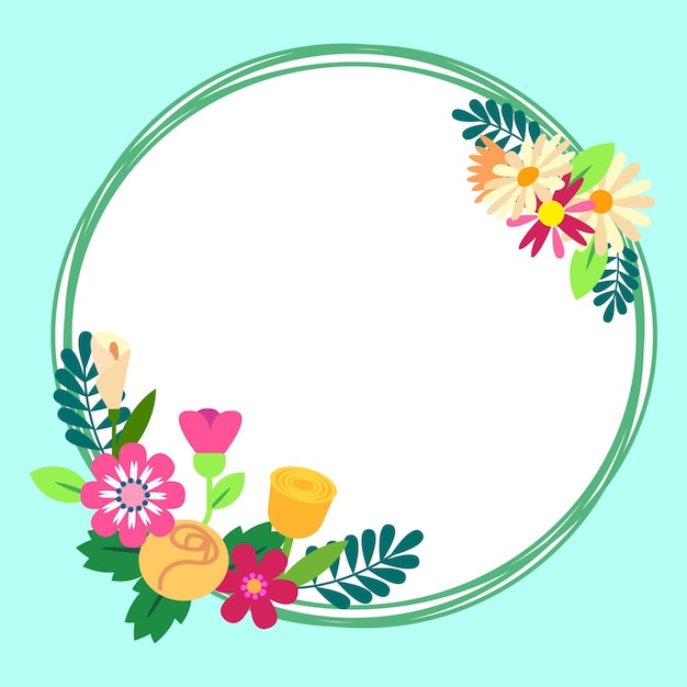 Vector gratuito marco floral de primavera