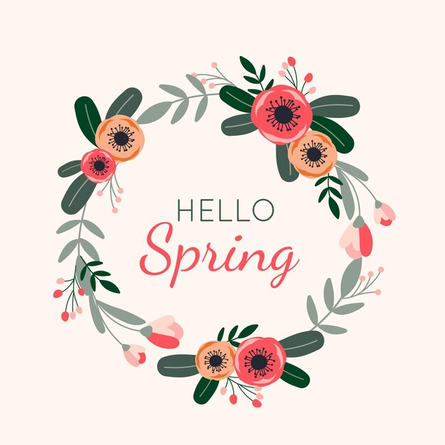 Marco floral de primavera