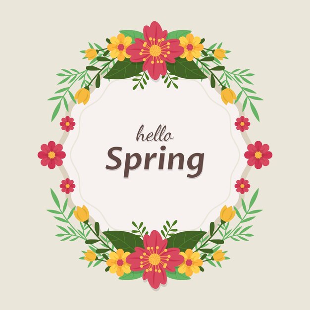 Marco floral de primavera