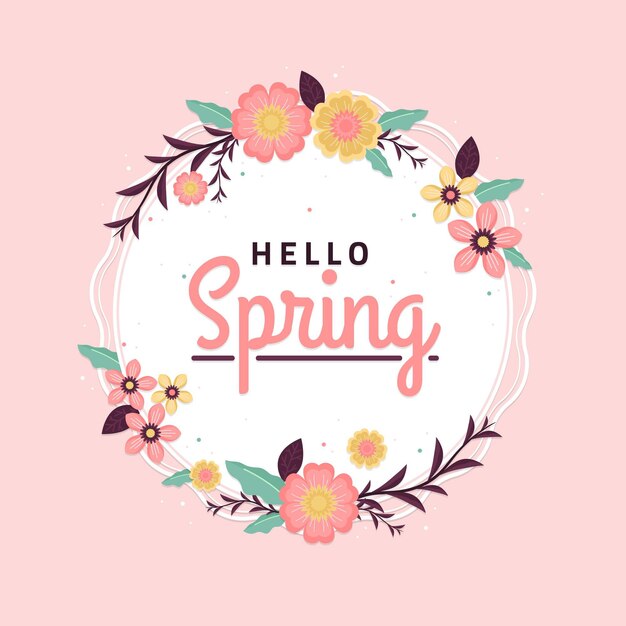 Marco floral de primavera