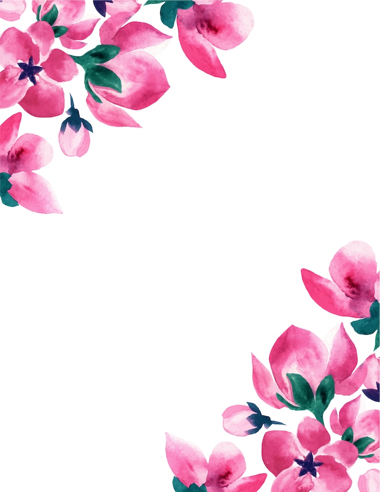Vector gratuito marco floral rosa acuarela de boda.