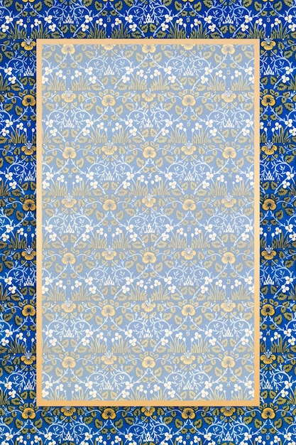 Vector gratuito marco floral vector william morris patrón vintage