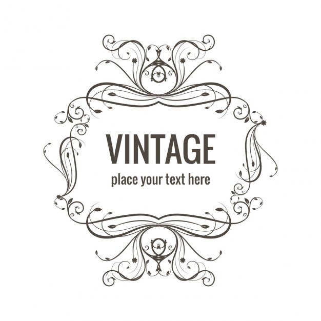 Marco floral vintage