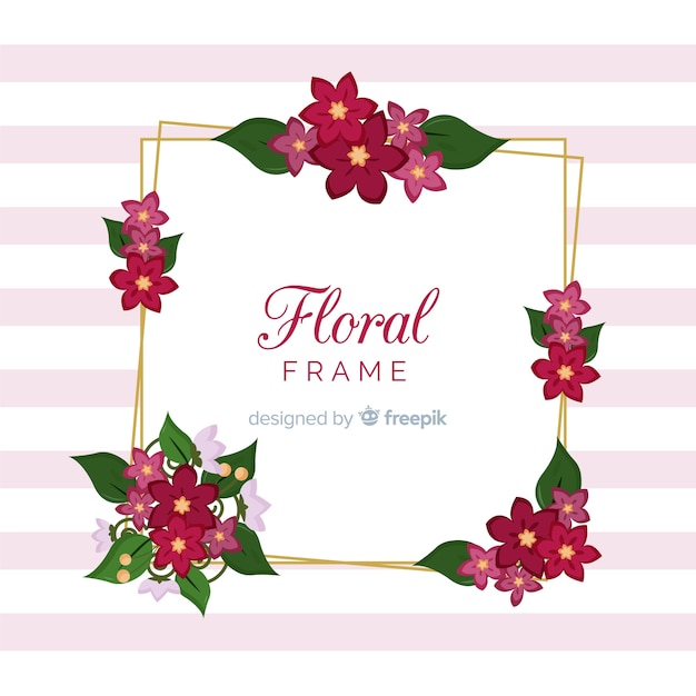 Vector gratuito marco floral