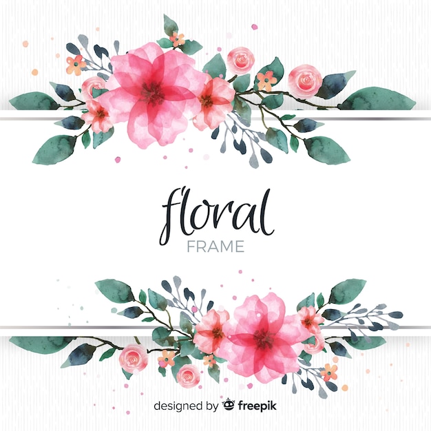 Vector gratuito marco floral