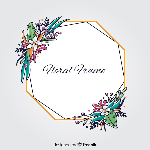 Vector gratuito marco floral