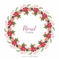Vector gratuito marco floral