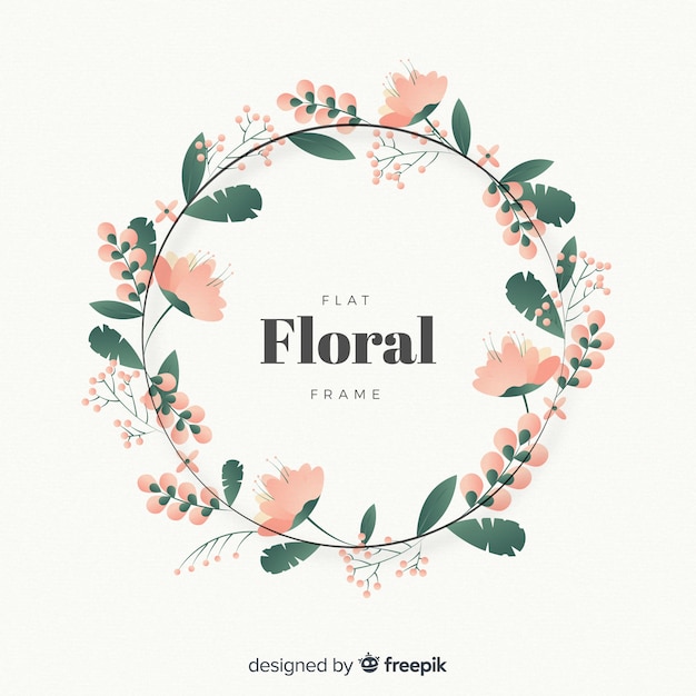 Vector gratuito marco floral