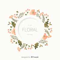 Vector gratuito marco floral