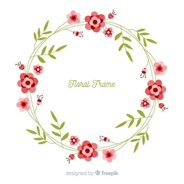 Vector gratuito marco floral