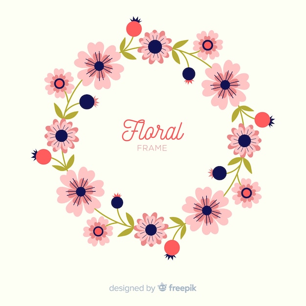 Vector gratuito marco floral