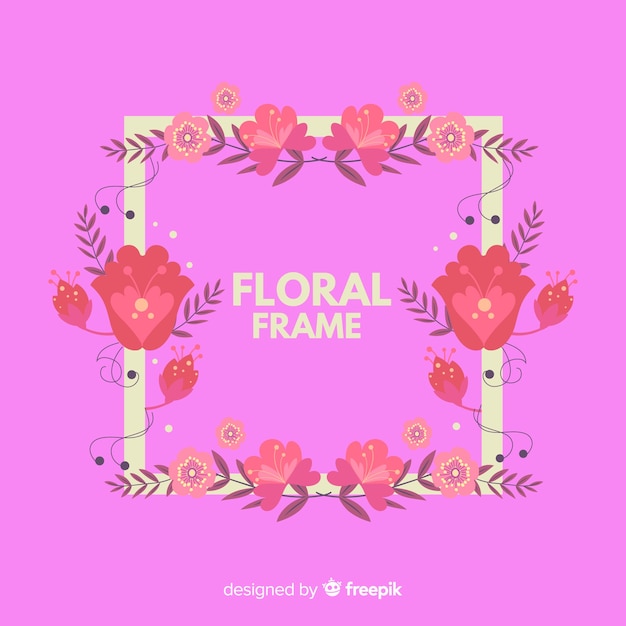 Vector gratuito marco floral