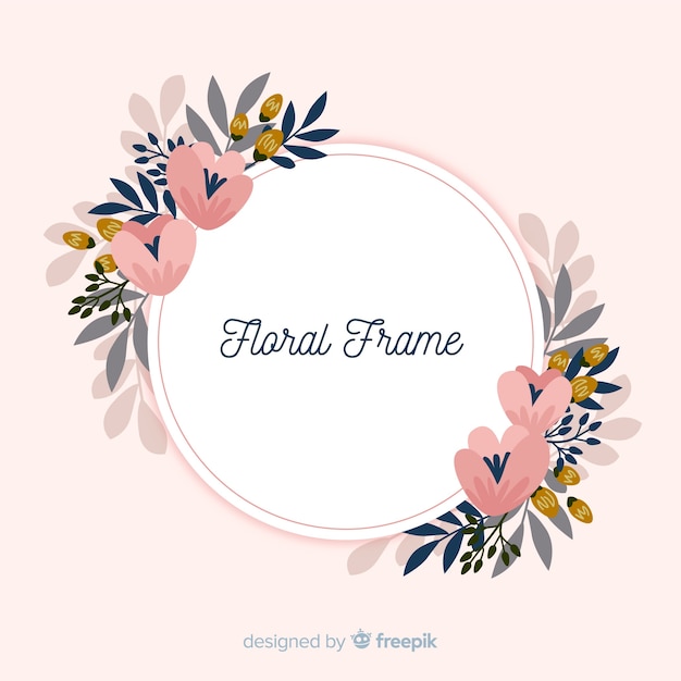 Vector gratuito marco floral