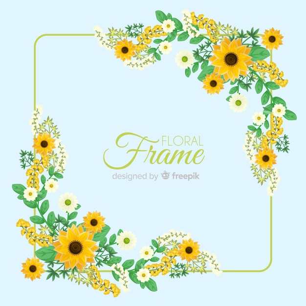 Vector gratuito marco floral