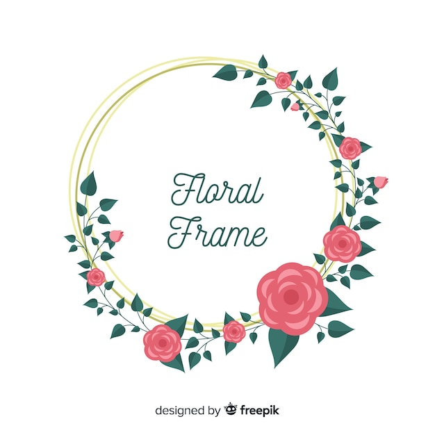 Vector gratuito marco floral