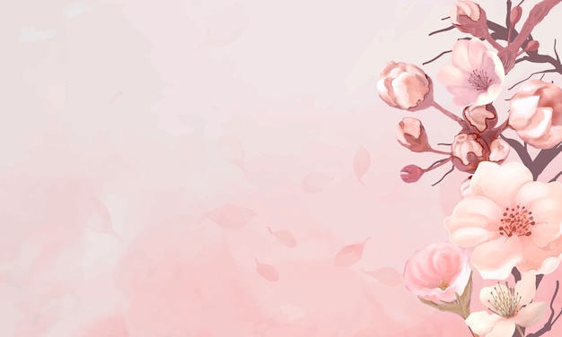 Marco con flores de cerezo