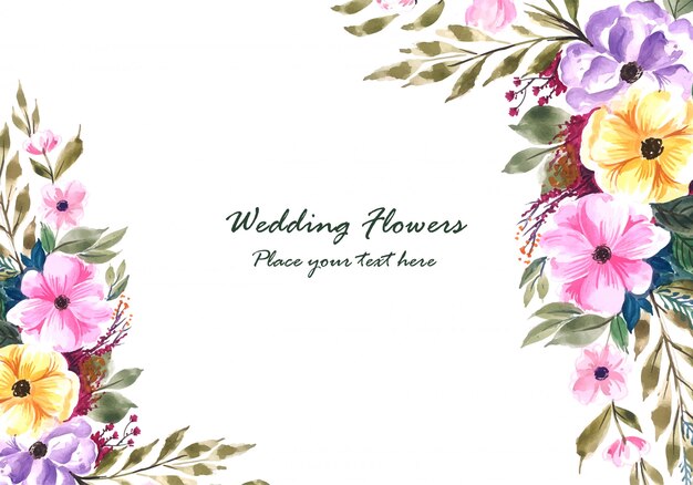 Marco de flores decorativas de boda