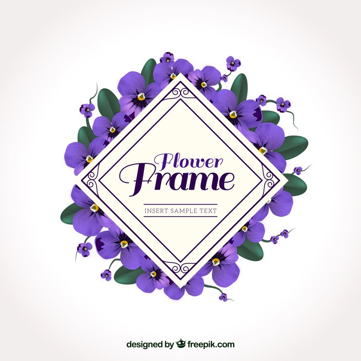 Vector gratuito marco de flores elegante