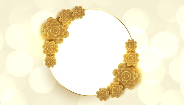 Vector gratuito marco de fondo decorativo flor dorada