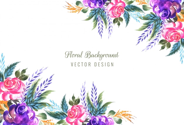 Vector gratuito marco hecho de fondo decorativo composición floral